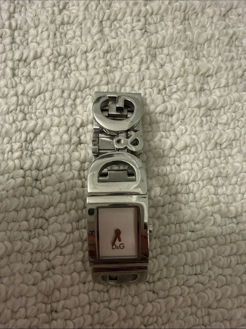 Vintage D&G dolce and gabbanna Silver Link Bracelet Watch